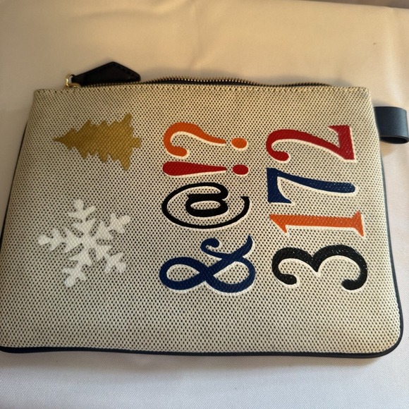 PARAVEL Small Cabana Zip Pouch Paloma Tan TMS Monogram Wallet Travel - Picture 2 of 10